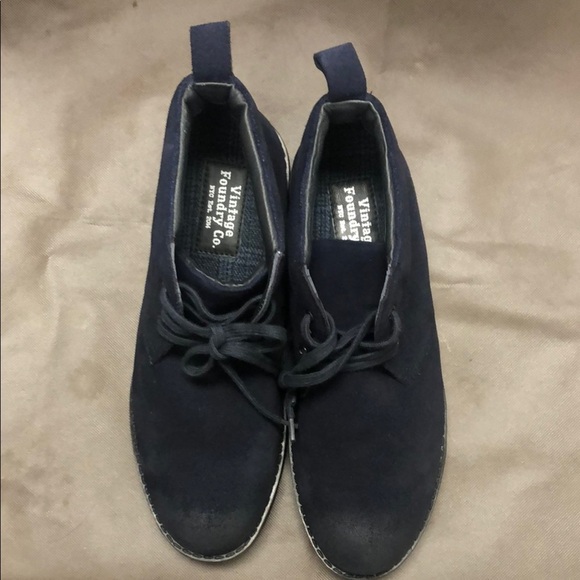 Vintage Foundry Co. Blue Chukka Boots with Suede Finish - Picture 6 of 7